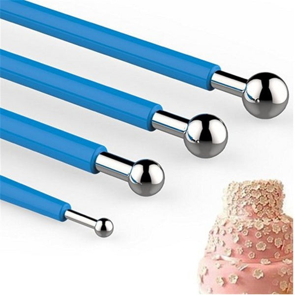 4 in 1 Stainless Steel Ball Sticks Flower Modelling Tool Set – Bakerswish