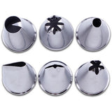 Stainless Steel 6-in-1 Nozzles Set - Bakerswish