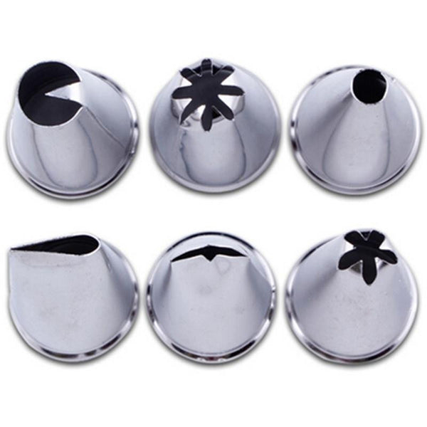 Stainless Steel 6-in-1 Nozzles Set - Bakerswish