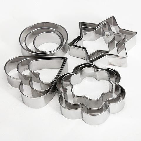 12 pcs Cookie Cutters for making Cake Cookies - Bakerswish